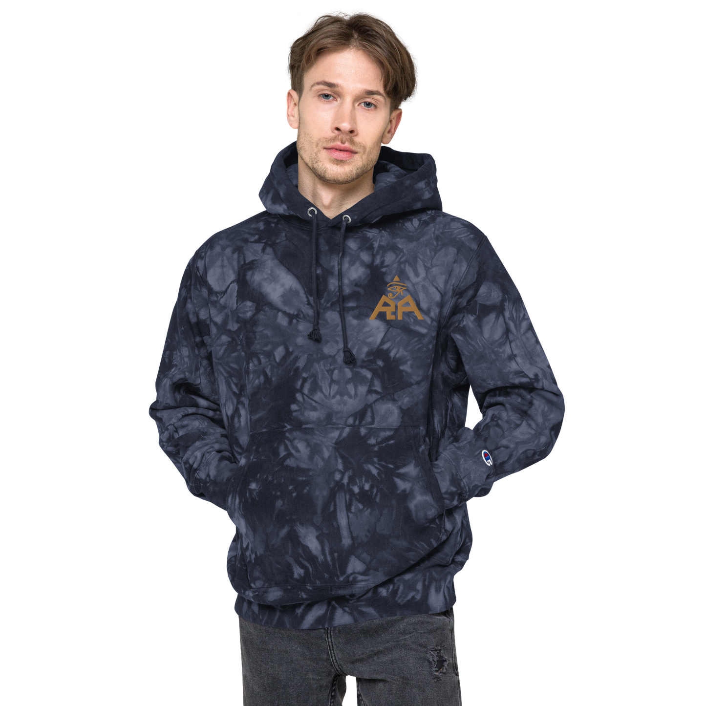 Unisex Champion x RA Brand tie-dye hoodie