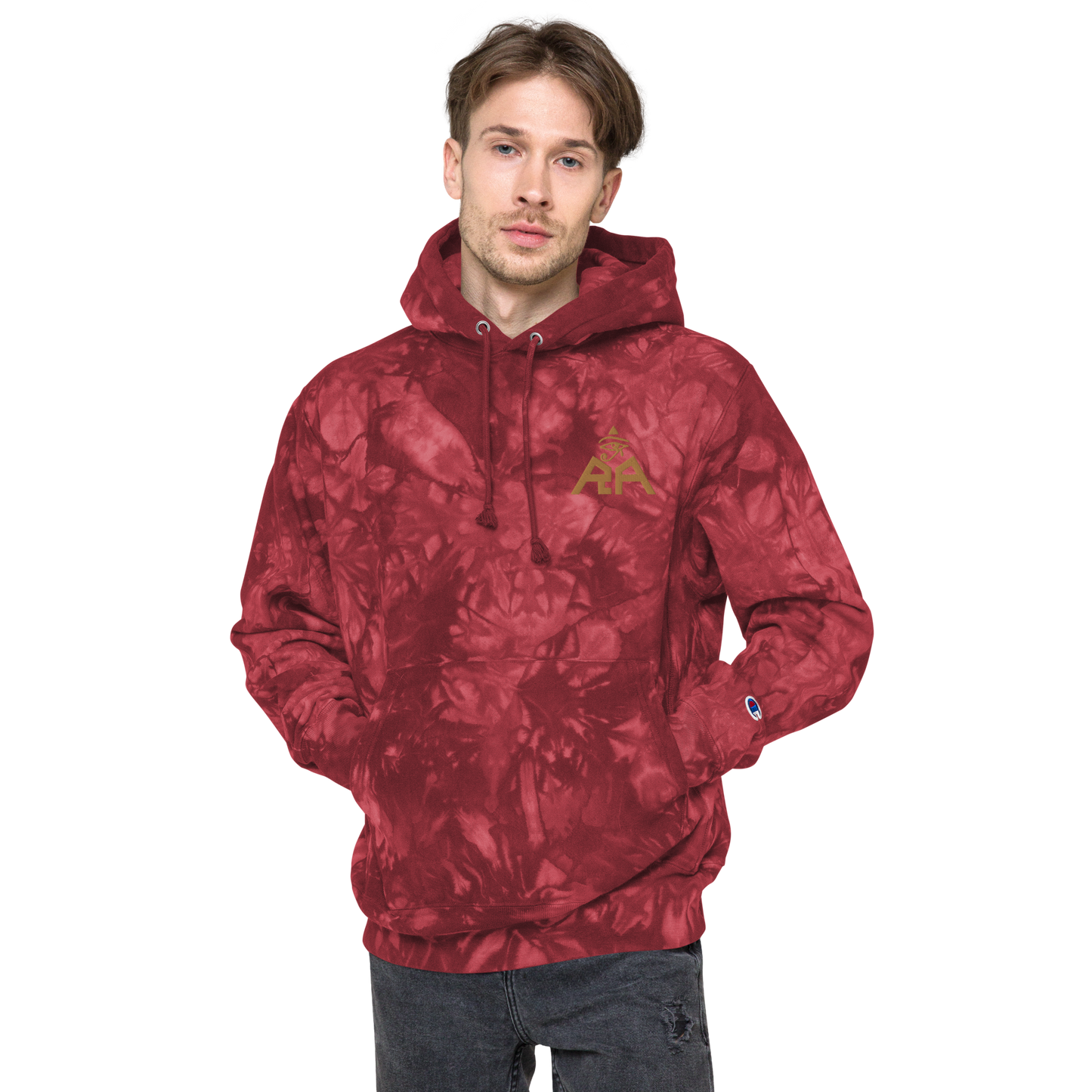 Unisex Champion x RA Brand tie-dye hoodie